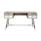Armen Living Bridges 4 Drawer Desk in Two Tone Acacia Wood LCBRDEGR - alternate 1